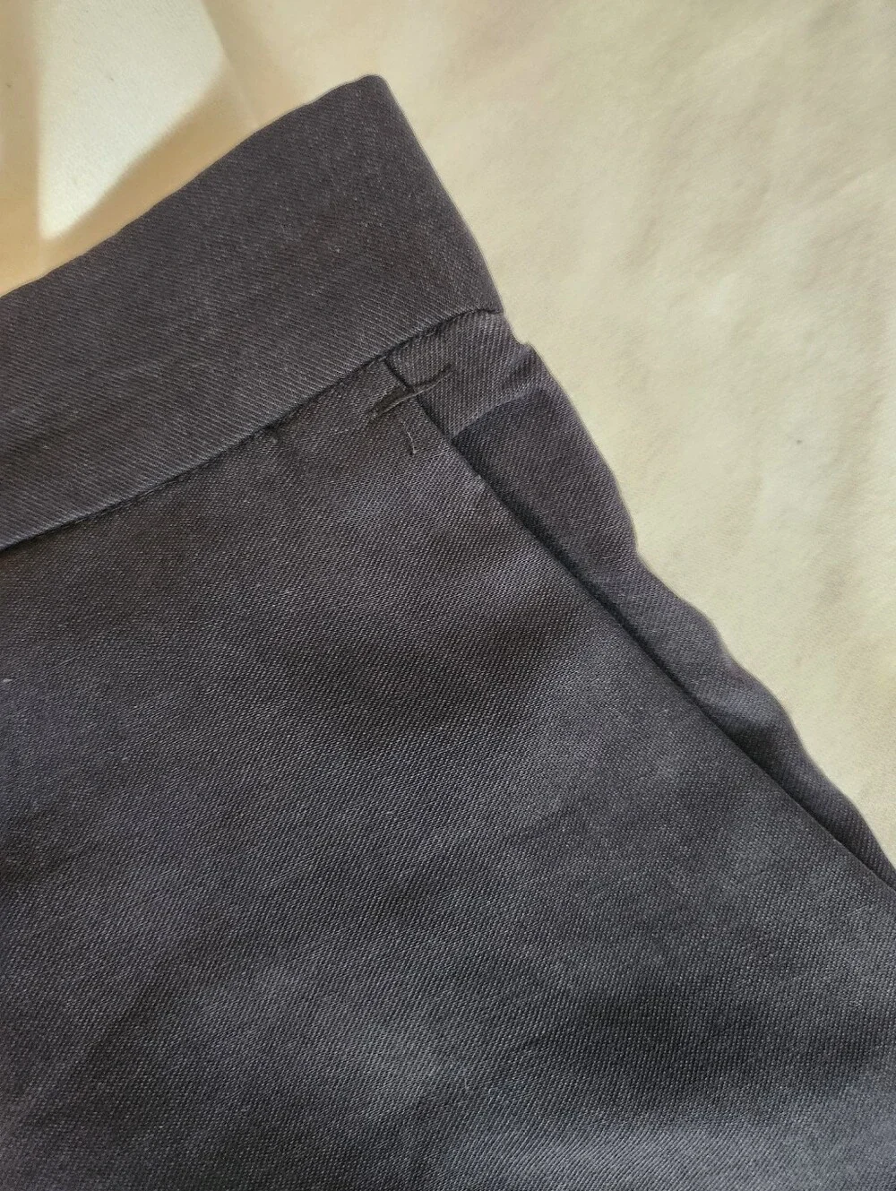H&M Linen Blend Wide Leg Pants Black Size 4